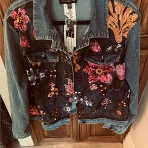 Frank Lyman Sequined Jean Jacket